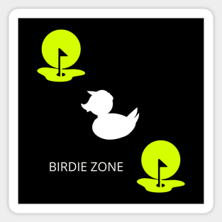 Birdie Zone Fun Golf Apparel Sticker